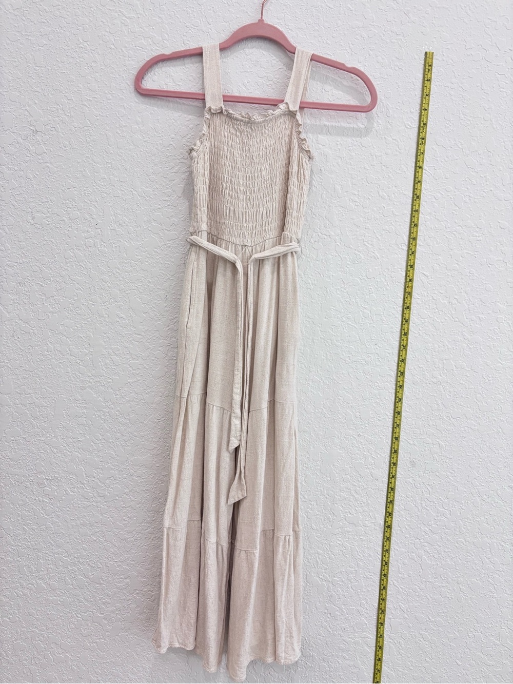 Speechless Cream Smocked Top with Ruching